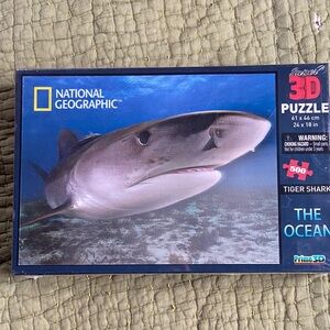 🏷️ National Geographic 3D 500 Pcs. Tiger Shark Puzzle Still Sealed Aged 6+